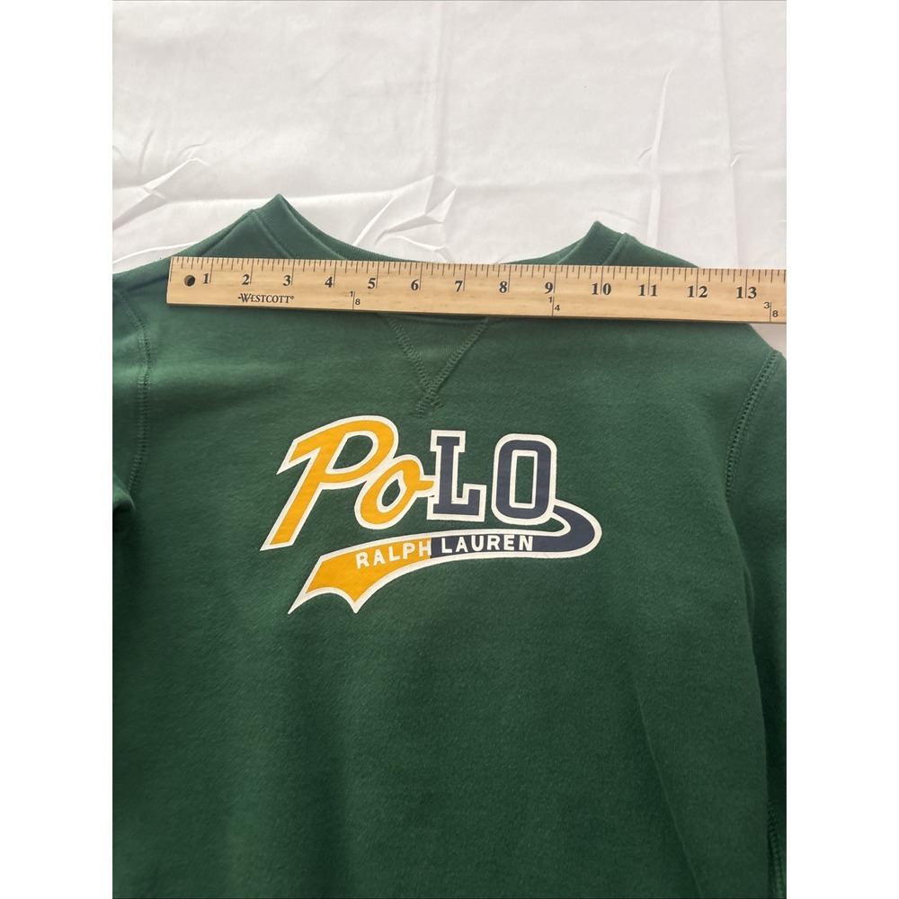 Polo Ralph Lauren Boys Dark Green Graphic Pullover Sweatshirt Size 7 - Picture 5 of 10